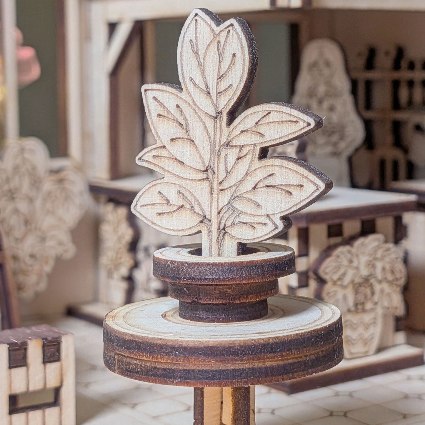 Greenhouse Flower Shop Book Nook – DIY Diorama with Flowers, Plants & Girl Figure - Glowforge