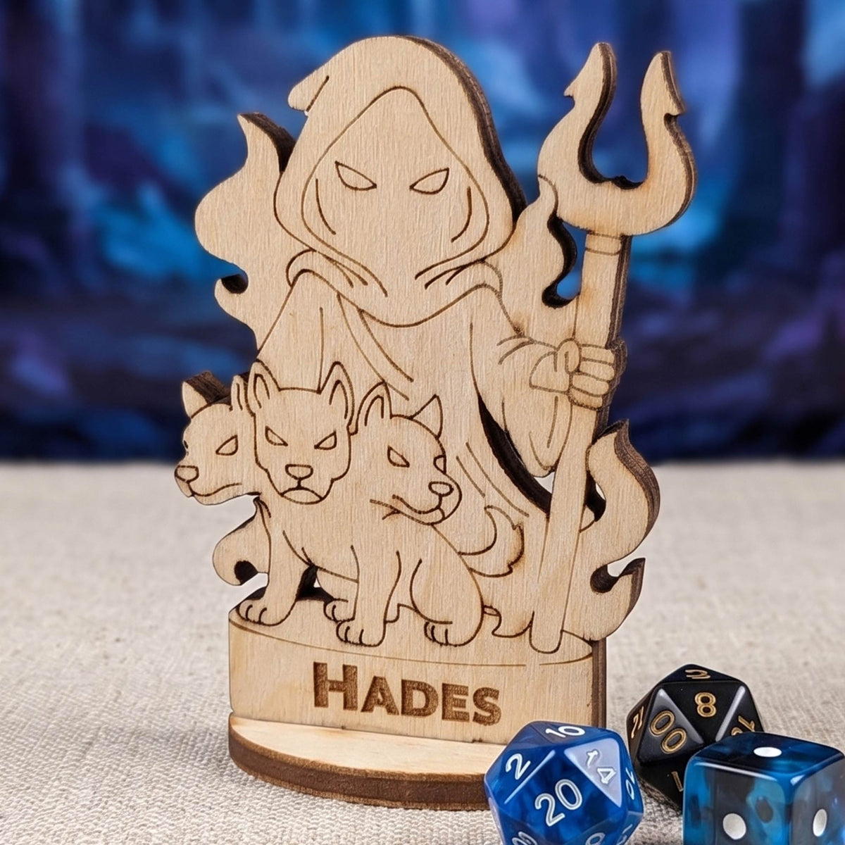 Hades Greek God of the Underworld - Tabletop Figurine, Dark Mythology Deity - Glowforge