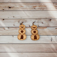 Halloween Symbol Stacked Pumpkin Spooky Dangle Earrings - Glowforge