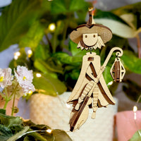 Witch On A Broomstick Halloween Ornament