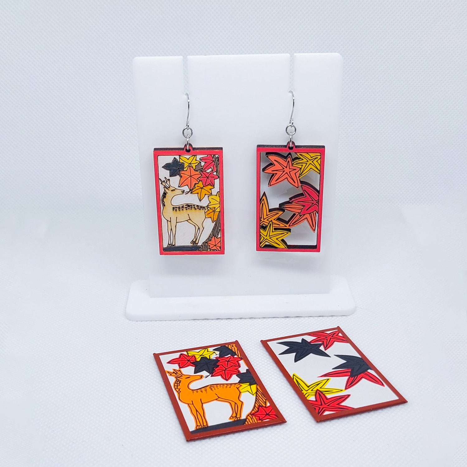 October Hanafuda Hanafuda-style Earrings