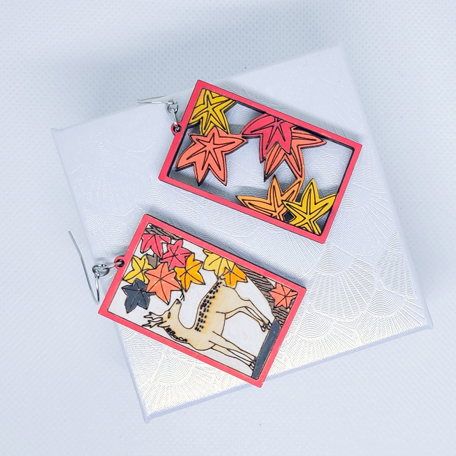 October Hanafuda Hanafuda-style Earrings