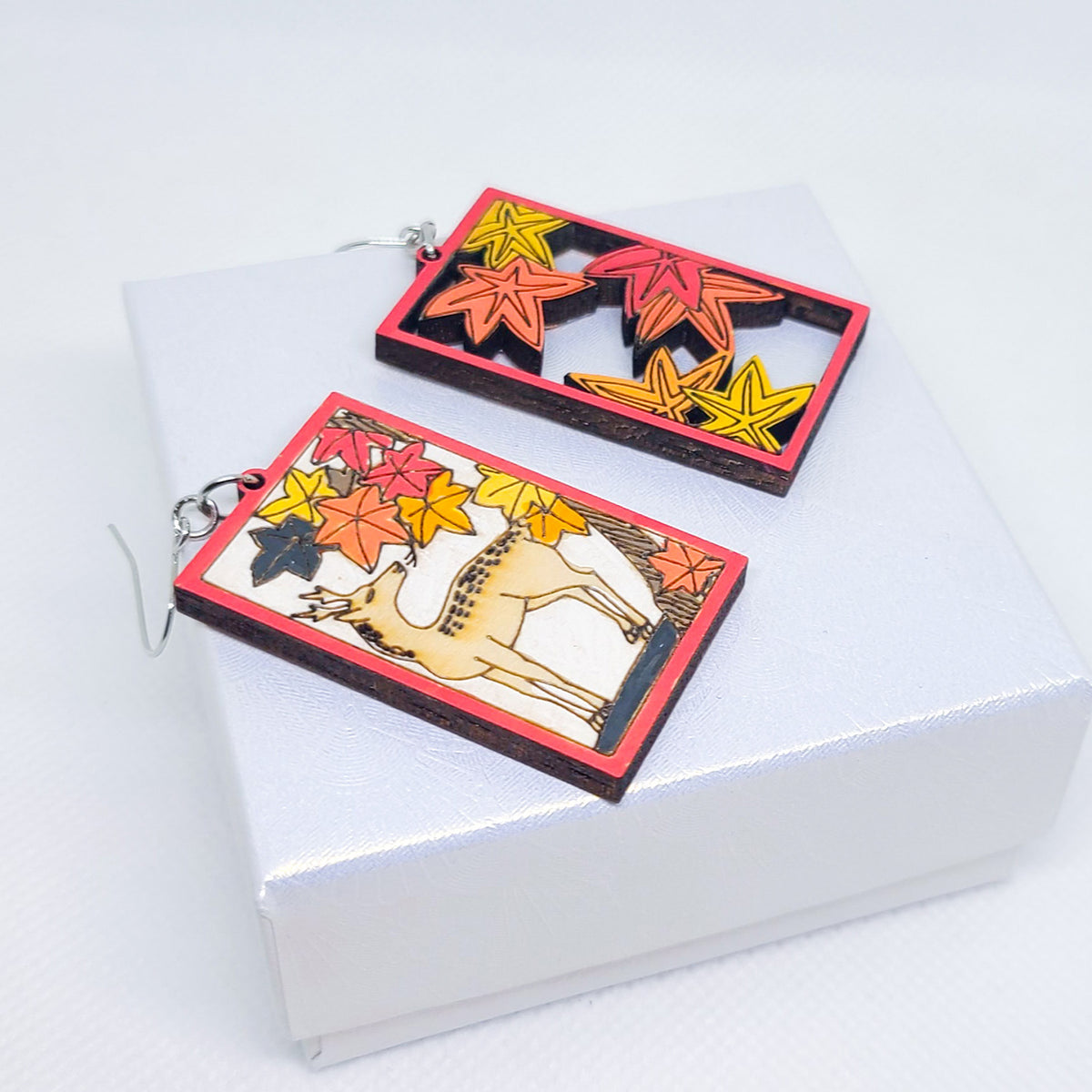 October Hanafuda Hanafuda-style Earrings