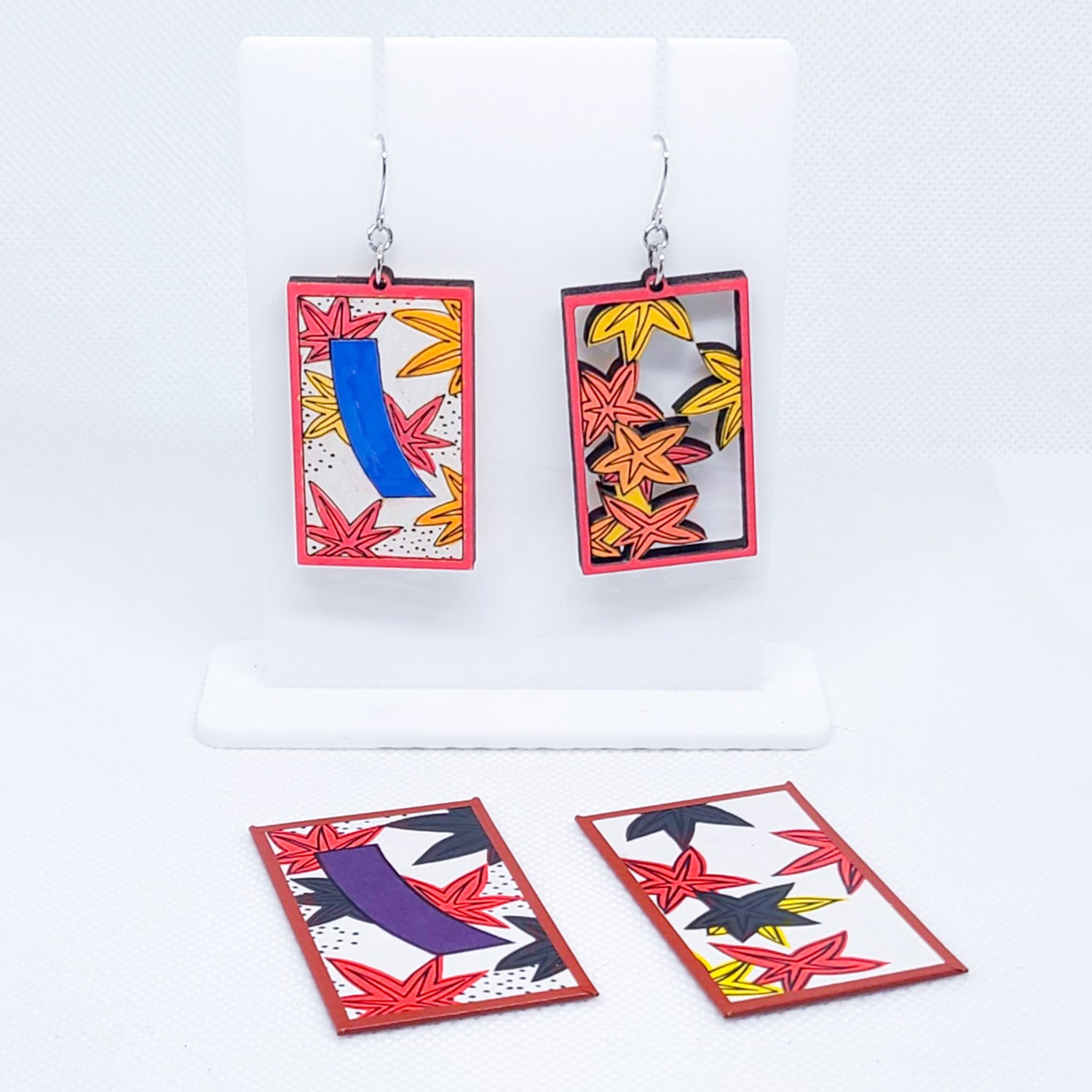 October Hanafuda Hanafuda-style Earrings