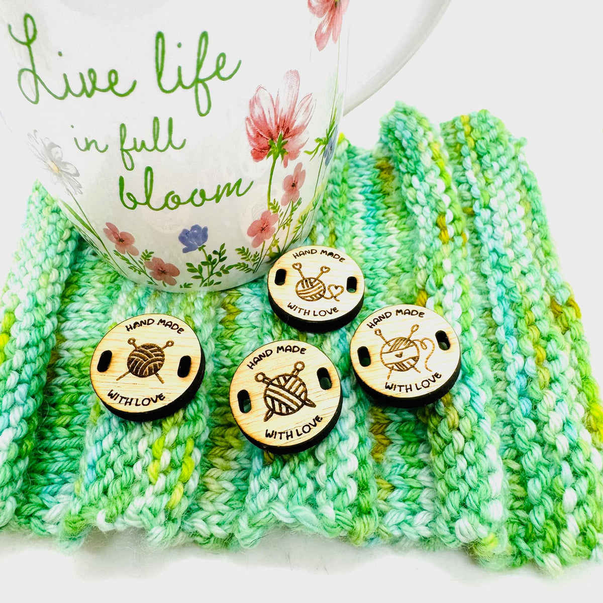 Handmade Crochet Knitting Tags Made with Love (Set of 4) - Glowforge