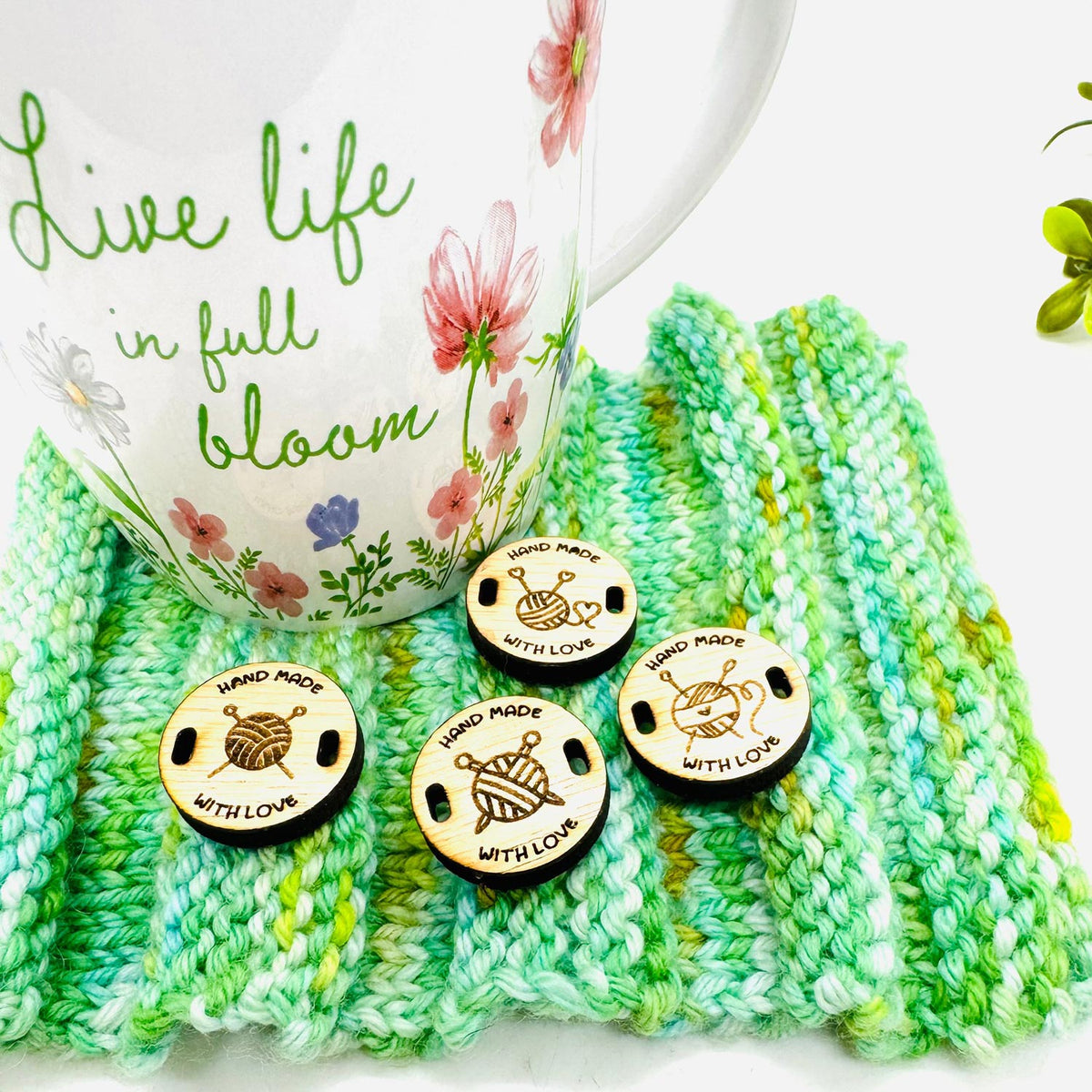 Handmade Crochet Knitting Tags Made with Love (Set of 4) - Glowforge
