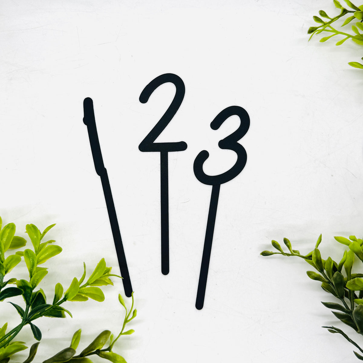 Handwritten Number Cake Toppers #0-9 - Birthday & Celebration Decor (Set of 10) - Glowforge