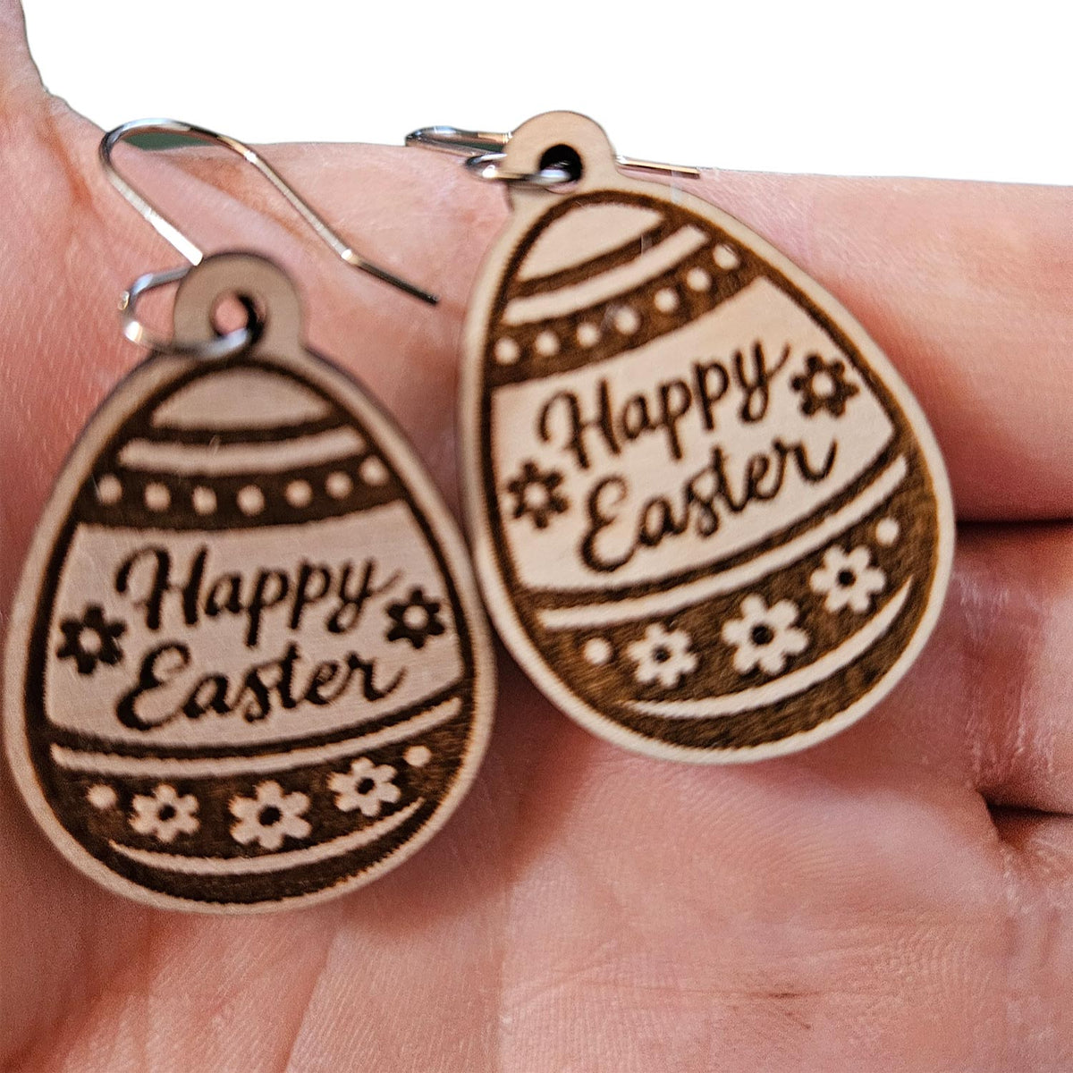 Happy Easter Earrings - Glowforge