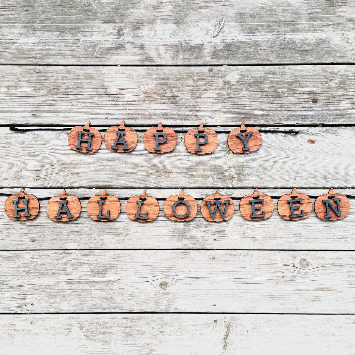Happy Halloween Pumpkin Garland - Glowforge