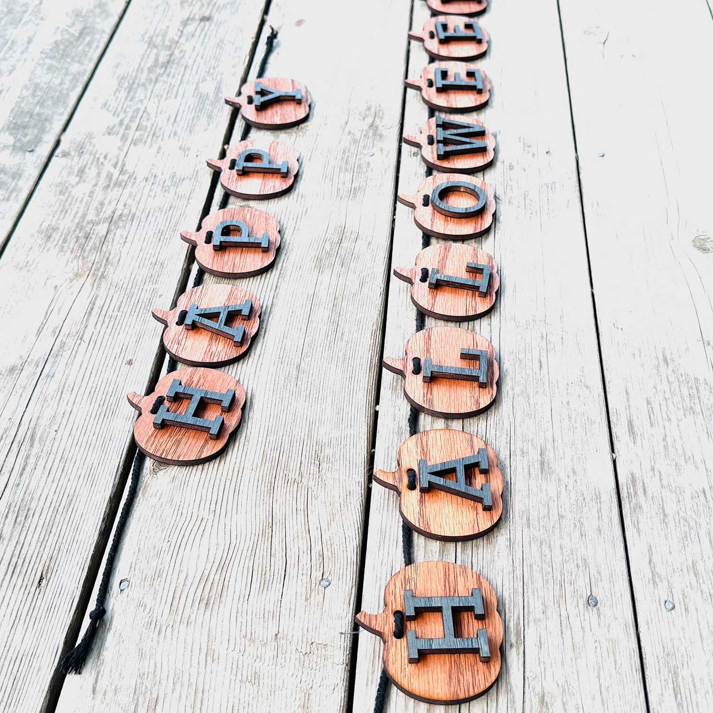 Happy Halloween Pumpkin Garland - Glowforge