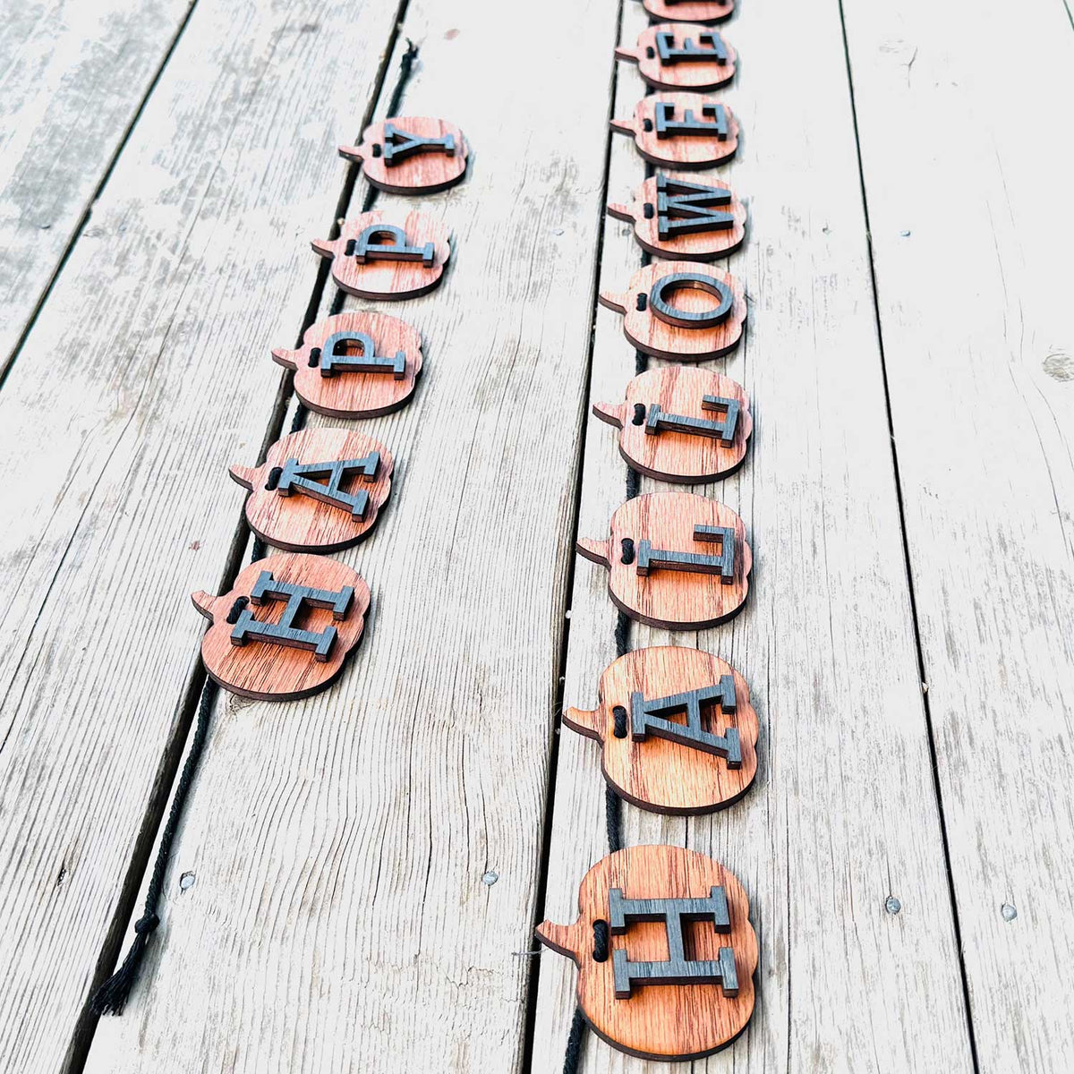 Happy Halloween Pumpkin Garland - Glowforge