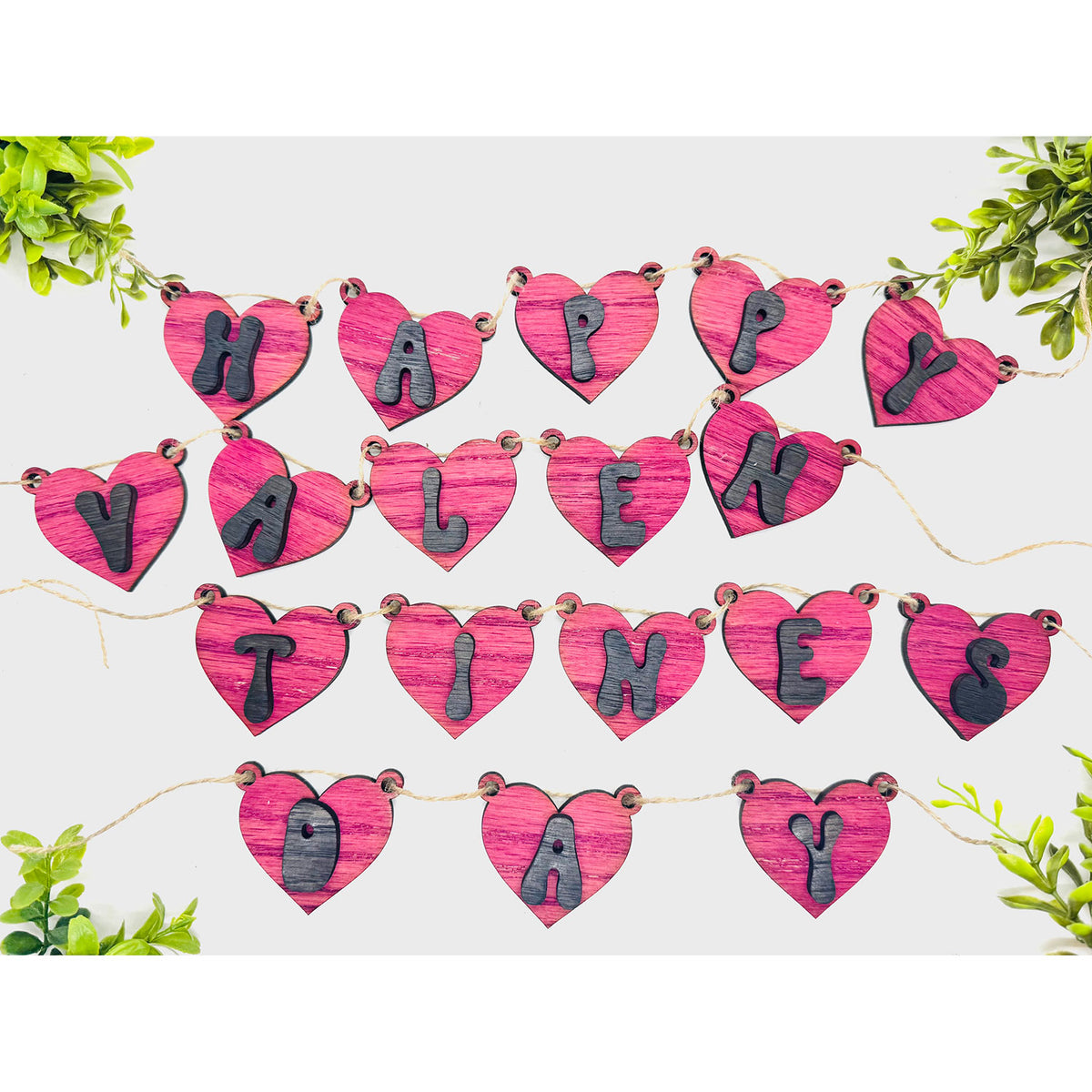 Happy Valentine’s Day Layered Heart Banner - Glowforge