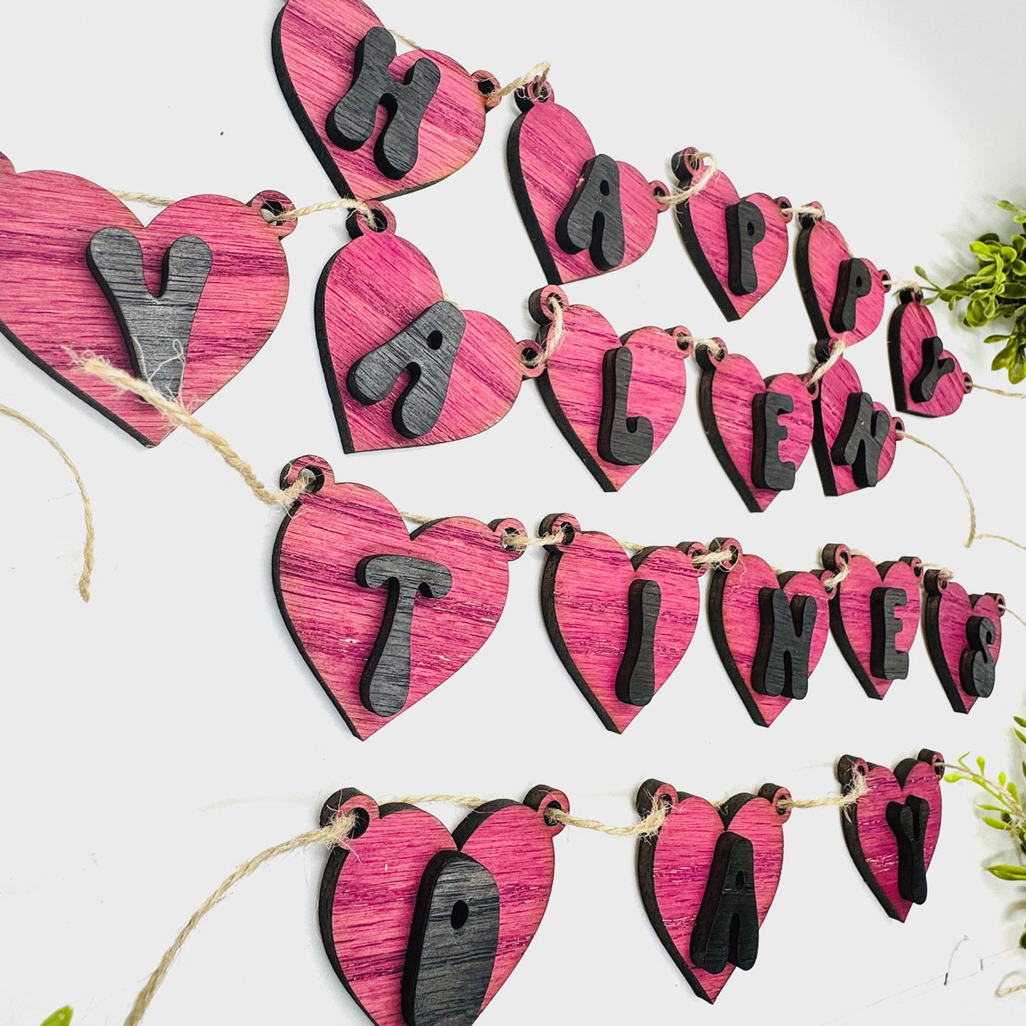 Happy Valentine’s Day Layered Heart Banner - Glowforge