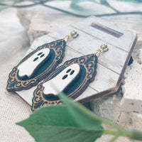 Haunted Cameo Ghost Earrings