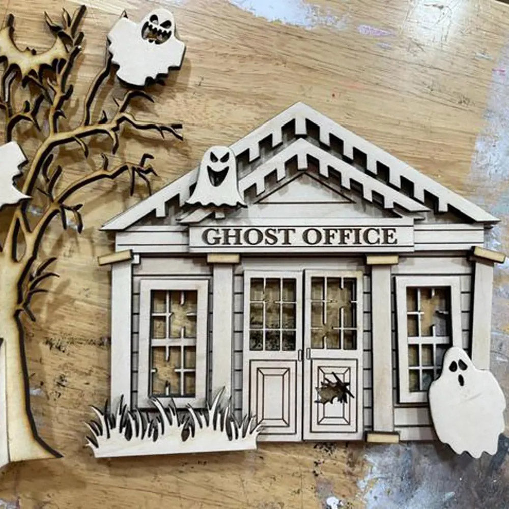 Haunted Halloween Ghost Office - Glowforge