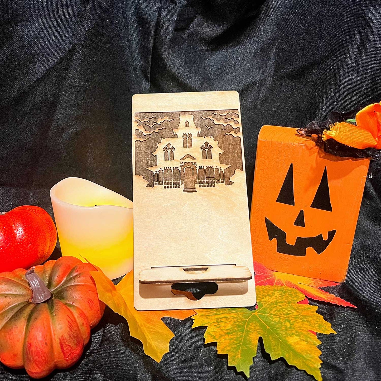 Haunted House Halloween Phone Stand