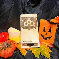 Haunted House Halloween Phone Stand