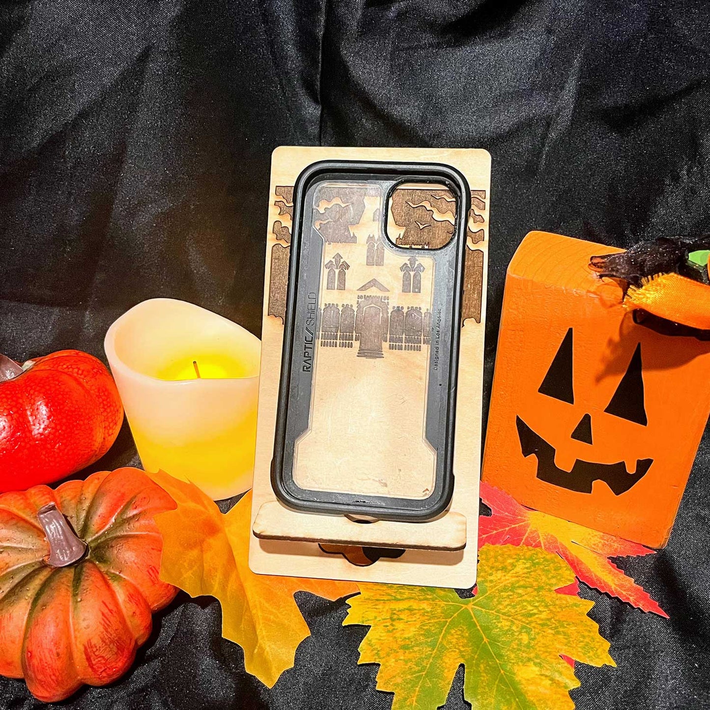 Haunted House Halloween Phone Stand