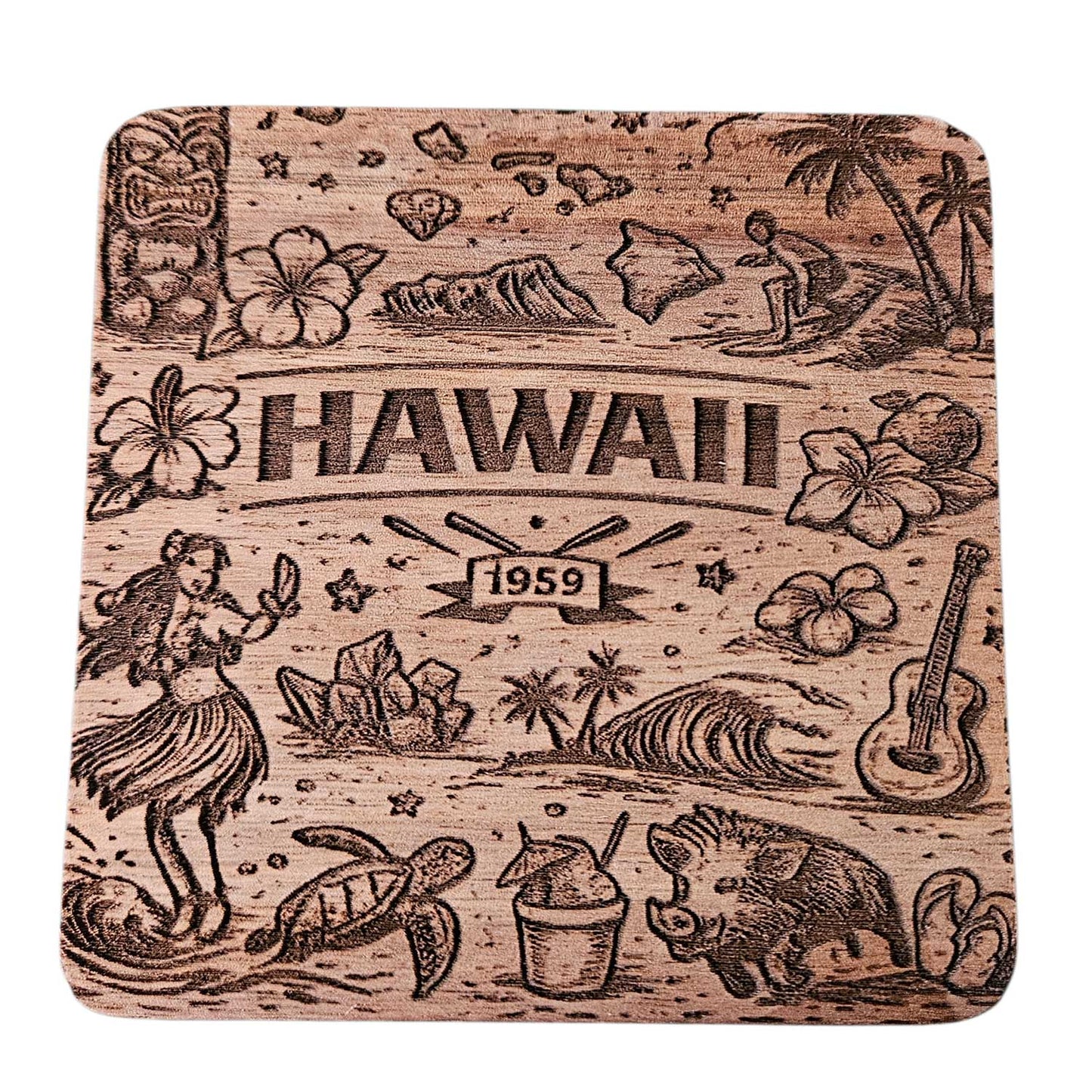 Hawaii Coaster Design - Glowforge