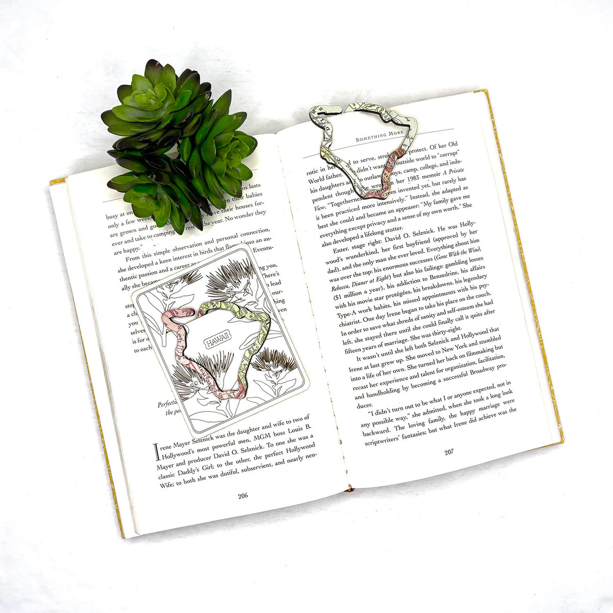 Hawaii Shaped Bookmark with Card Backer - Paperclip - Snack Bag Closure - Glowforge