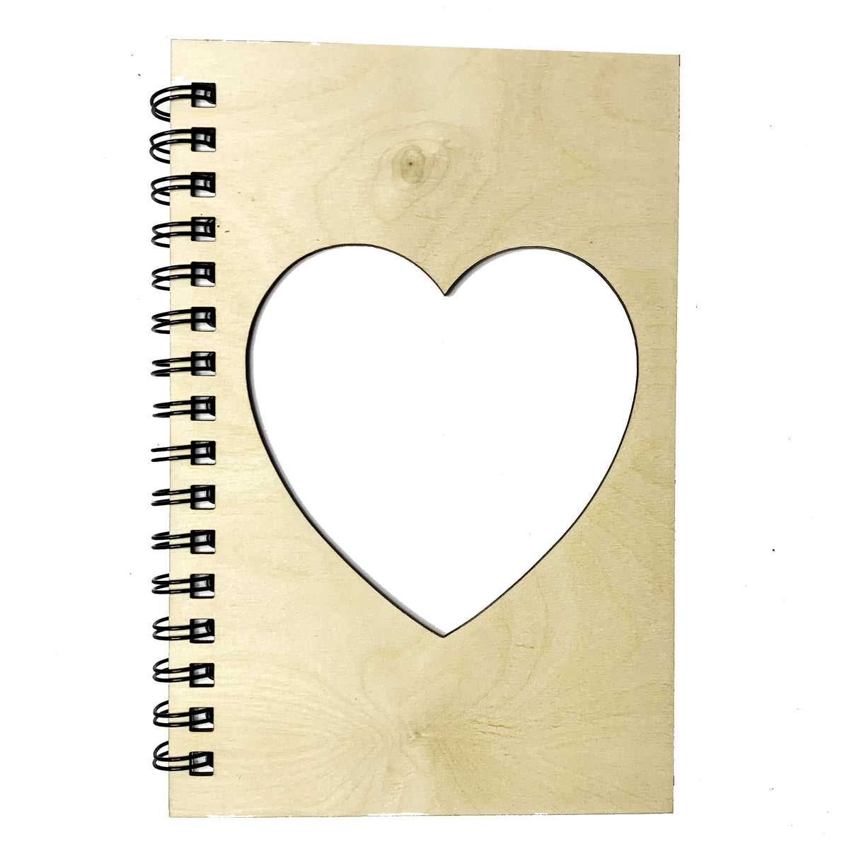 Heart Shaped Wood Journal Sketchbook Notebook Cover - Glowforge