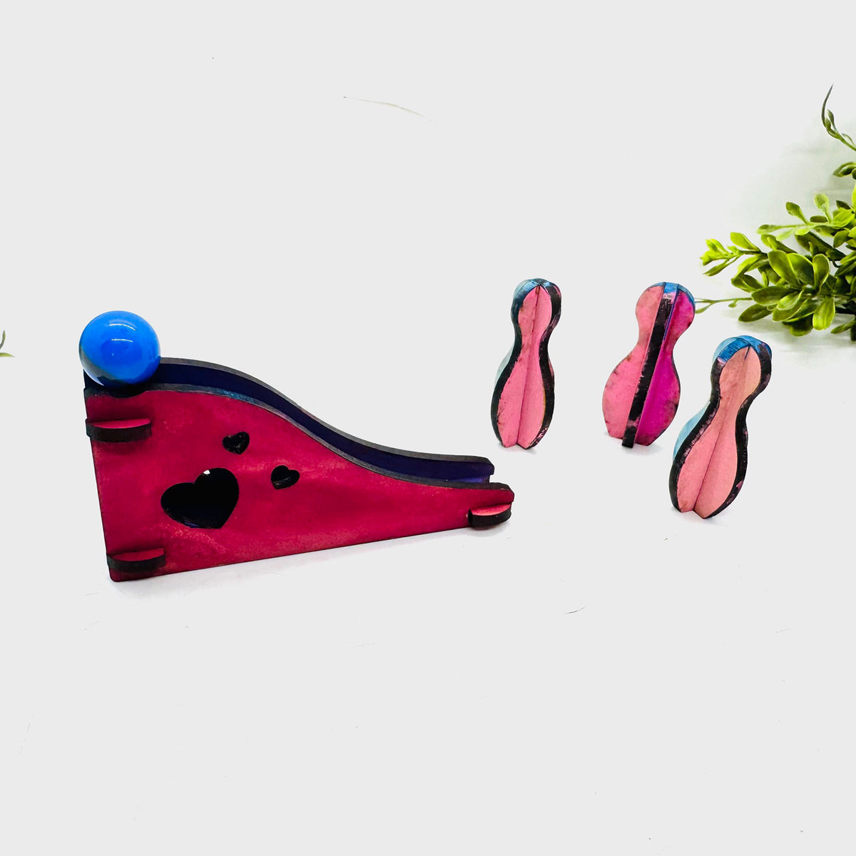Hearts Mini Bowling Game - Glowforge