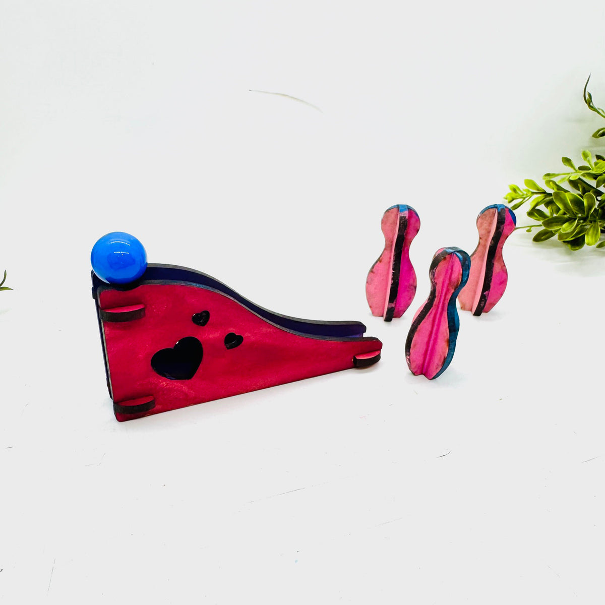 Hearts Mini Bowling Game - Glowforge