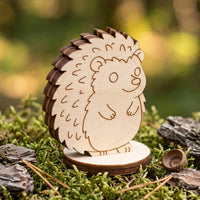 Hedgehog Craft Figure - Paint Your Own Woodland Animal for Kids - Glowforge