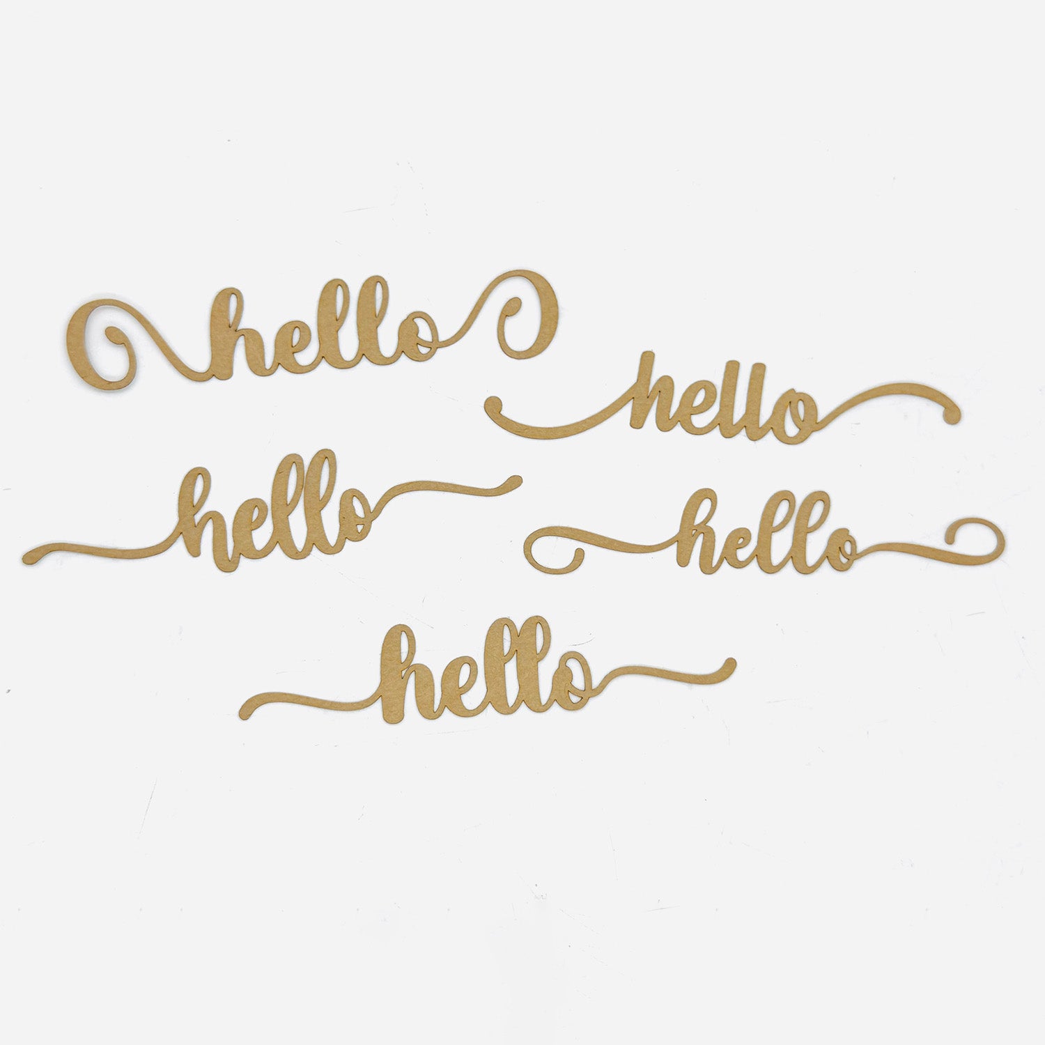 Hello Cute Script Hello in Script Fonts with Swashes (Set of 5) – Glowforge Shop