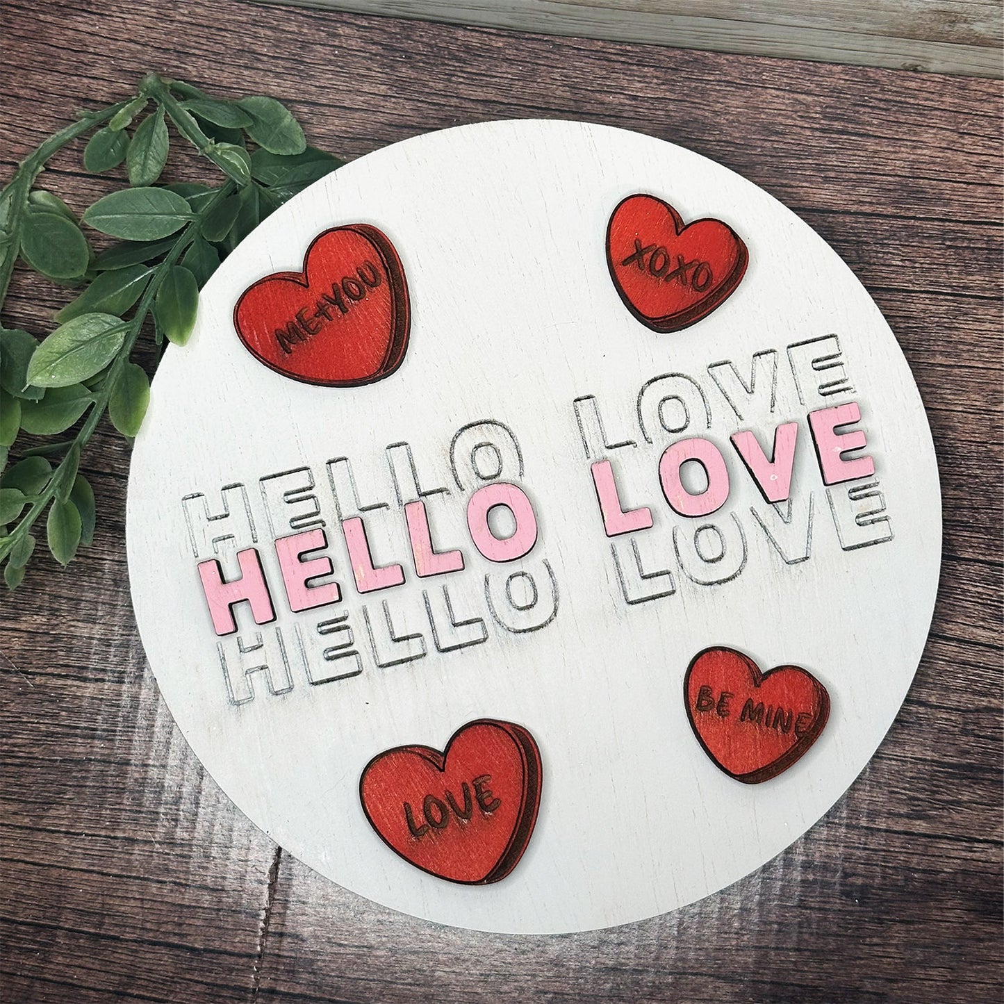 Hello Love Valentine's Day Candy Hearts Sign – Glowforge Shop