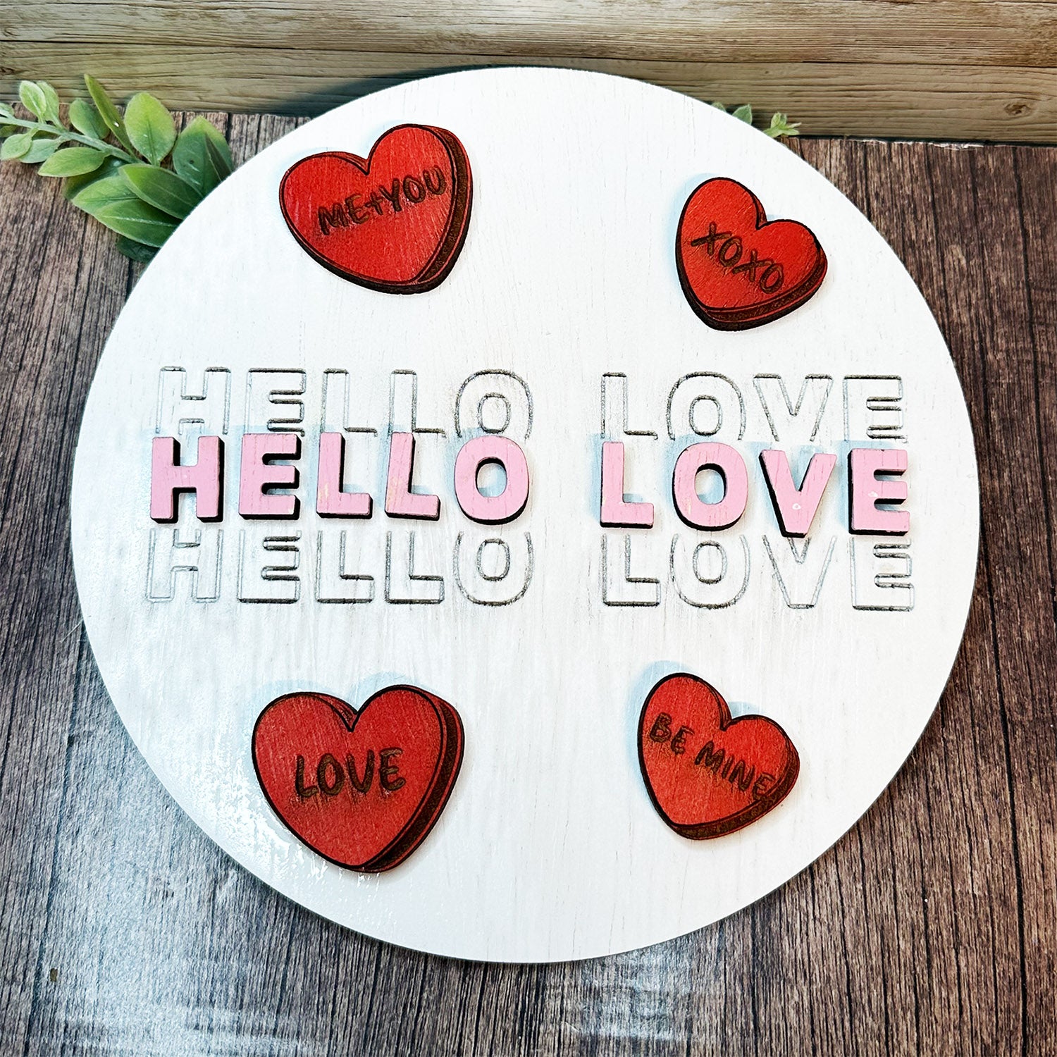 Hello Love Valentine's Day Candy Hearts Sign – Glowforge Shop