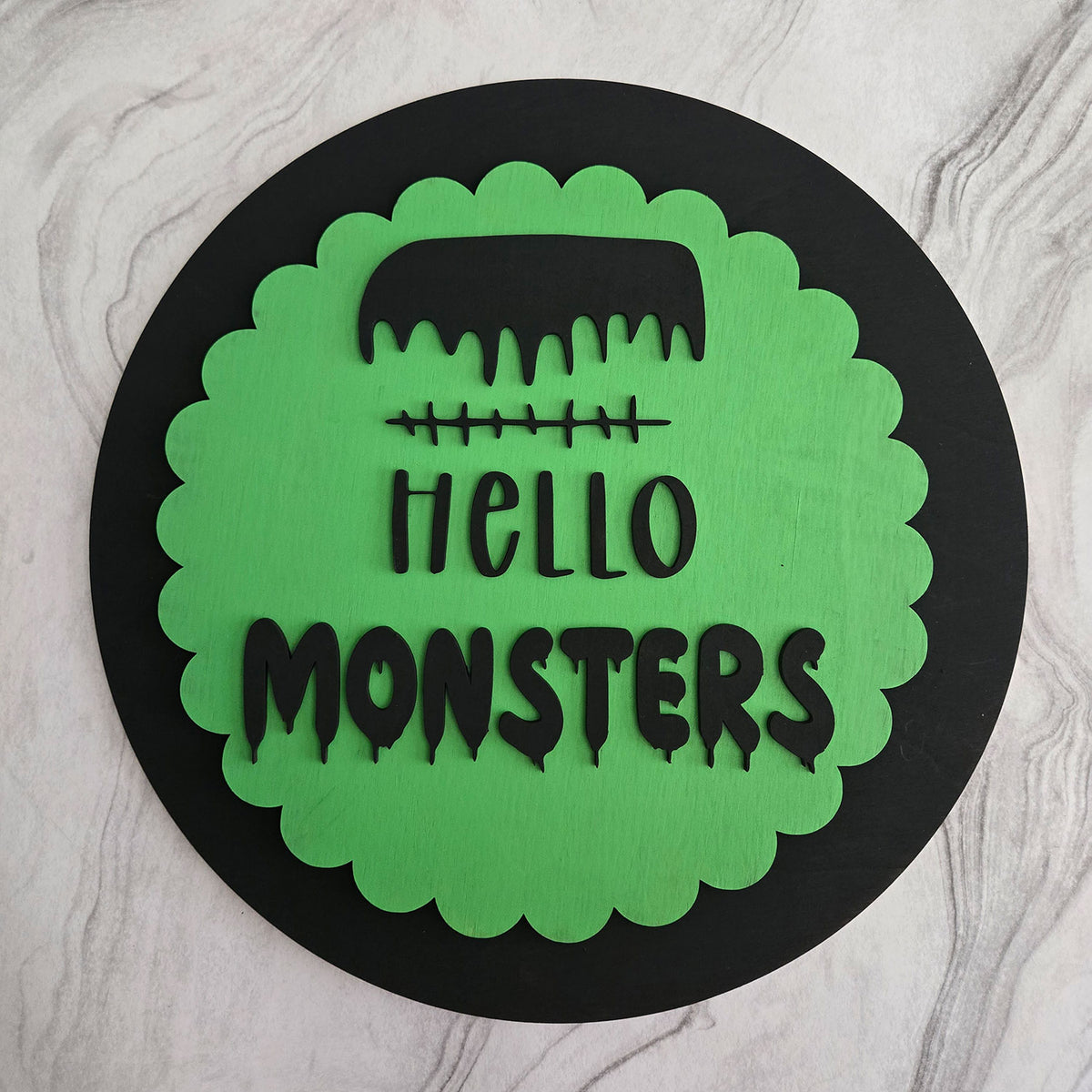 Hello Monsters Door Hanger - Glowforge
