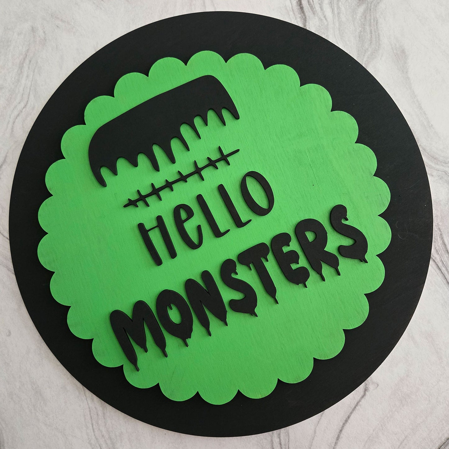 Hello Monsters Door Hanger - Glowforge