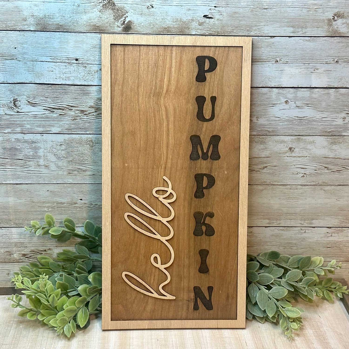 Hello Pumpkin Fall Door Sign - Glowforge