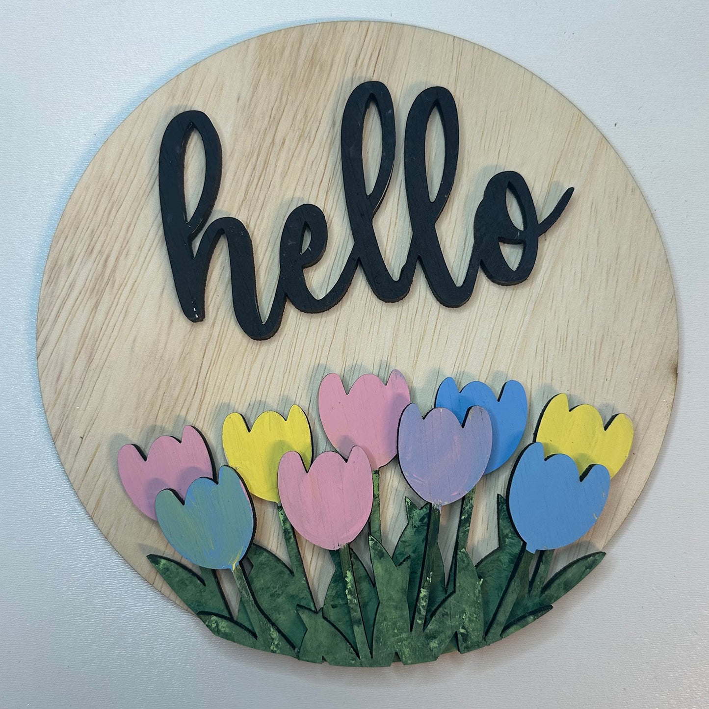 Hello Spring: Flower Welcome Door Sign