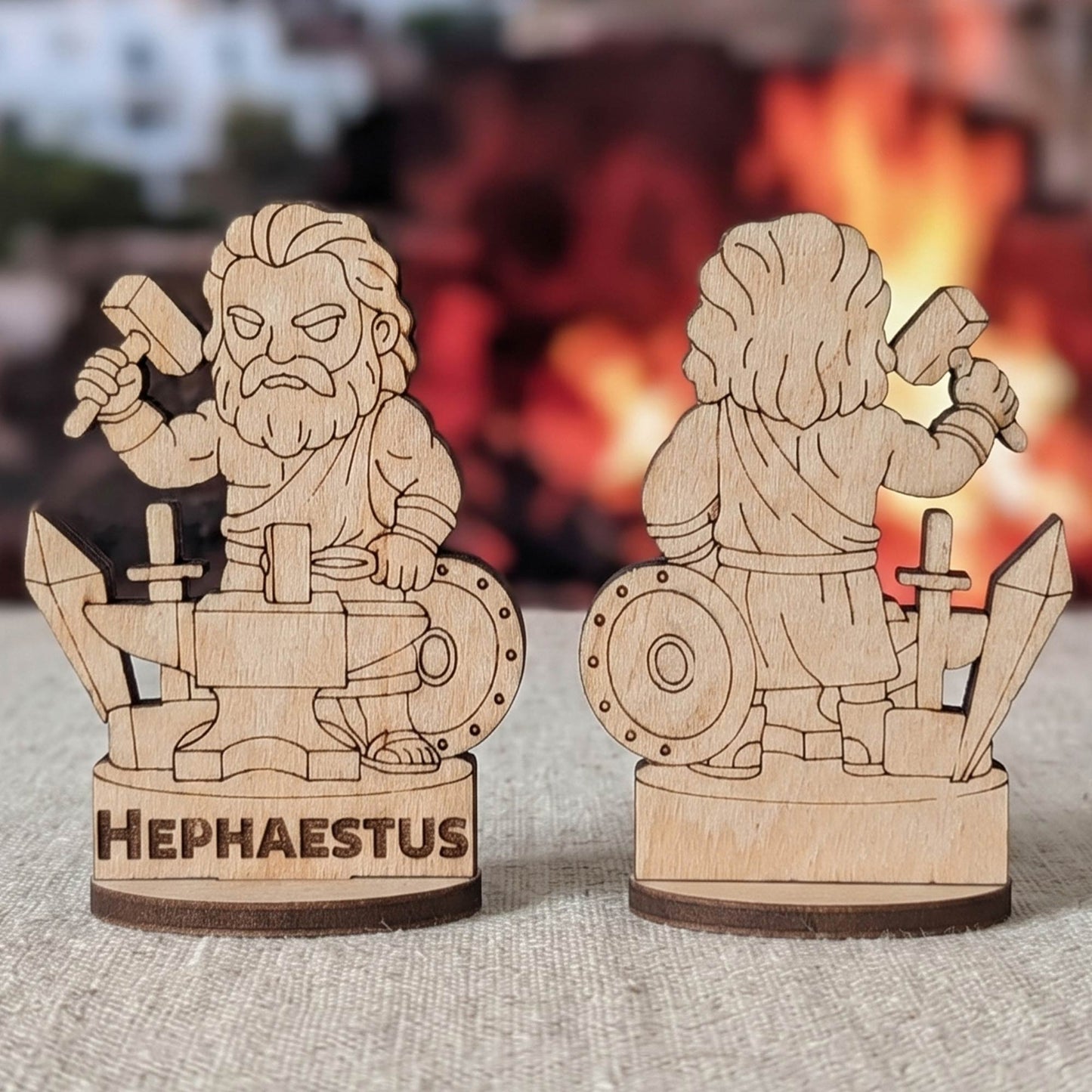 Hephaestus Greek God of the Forge – Tabletop Figurine, Fire & Blacksmith Deity - Glowforge
