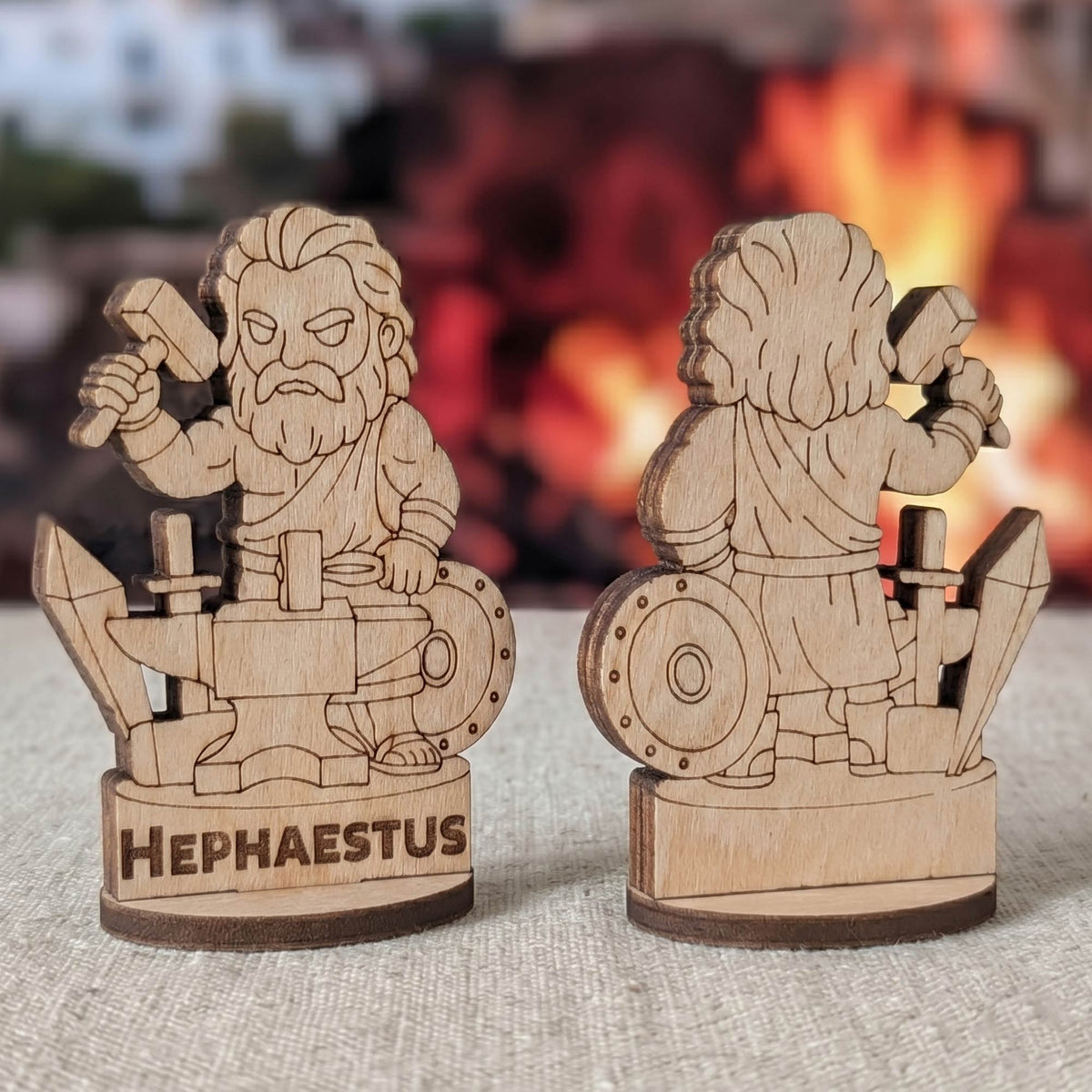 Hephaestus Greek God of the Forge – Tabletop Figurine, Fire & Blacksmith Deity - Glowforge