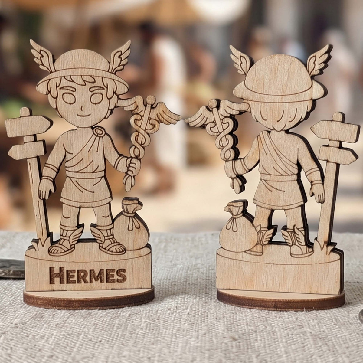 Hermes Greek God Tabletop Figurine – Messenger Deity, Travel & Trade Mythology Character - Glowforge