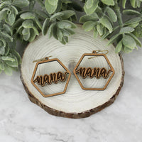 Hexagon Nana Earrings - Mother's Day Earrings (Set of 2)