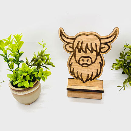 Highland Cow Phone Holder #1