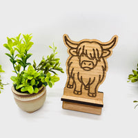 Highland Cow Phone Holder #2 - Glowforge
