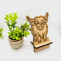 Highland Cow Phone Holder #2 - Glowforge