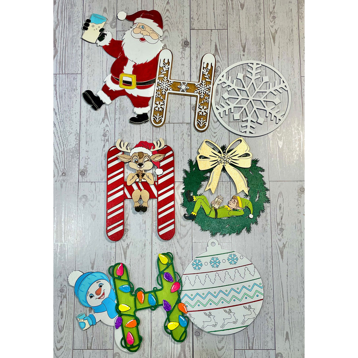 Ho Ho Ho Wall Hanger Christmas Decor - Glowforge