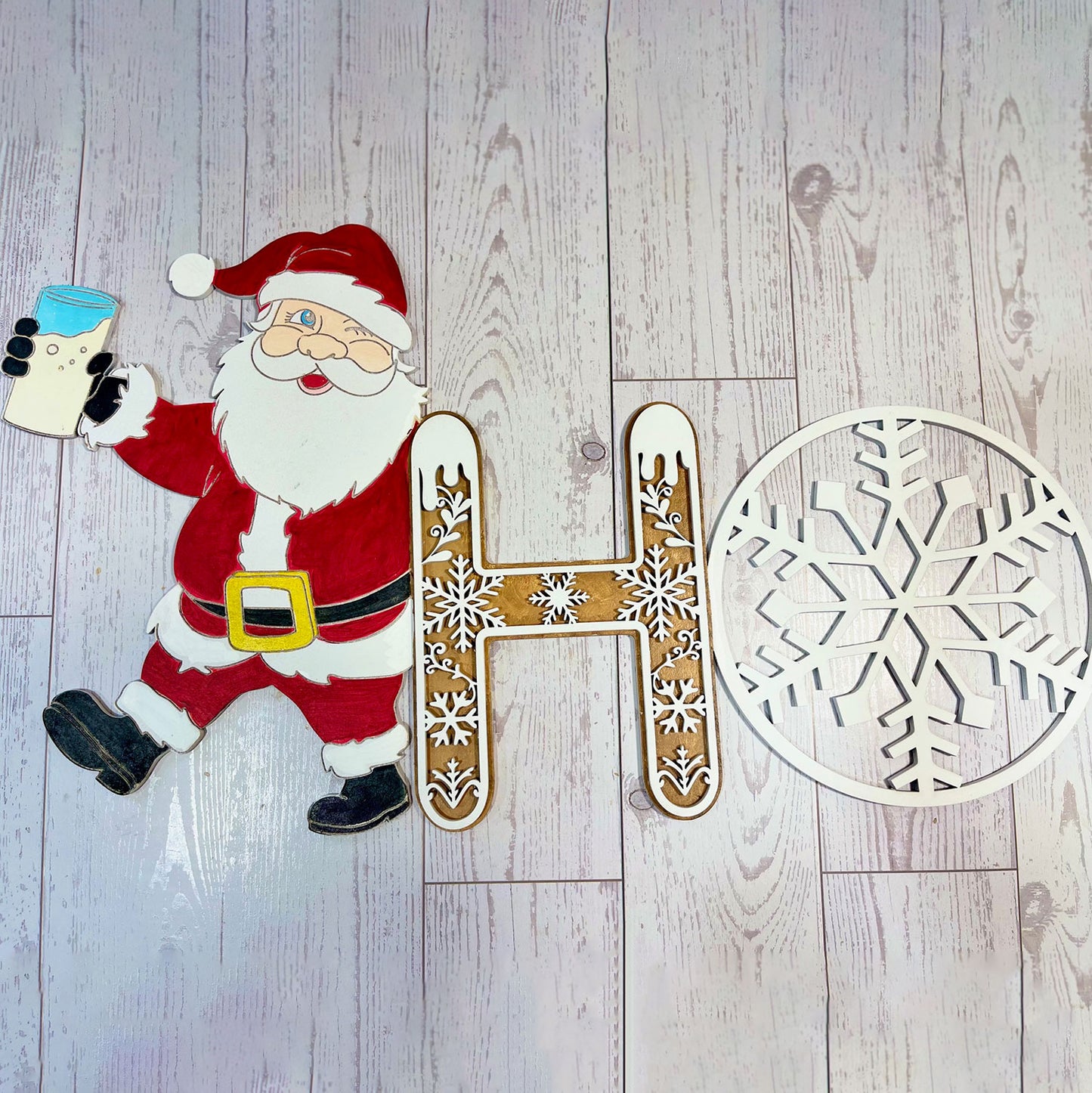 Ho Ho Ho Wall Hanger Christmas Decor - Glowforge