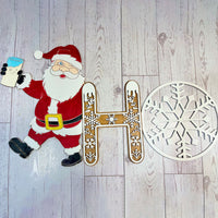 Ho Ho Ho Wall Hanger Christmas Decor - Glowforge