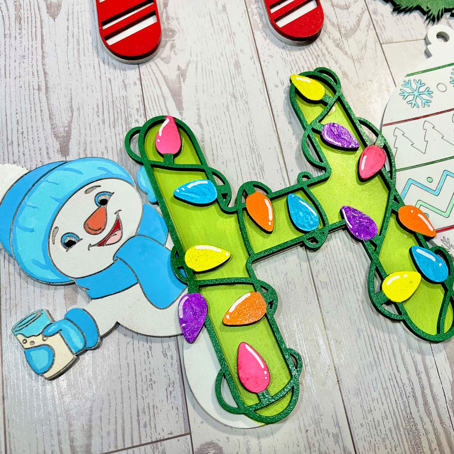 Ho Ho Ho Wall Hanger Christmas Decor - Glowforge