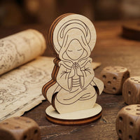 Holy Monk Figurine - Fantasy Cleric, Priest, Martial Arts Sage RPG Character - Glowforge