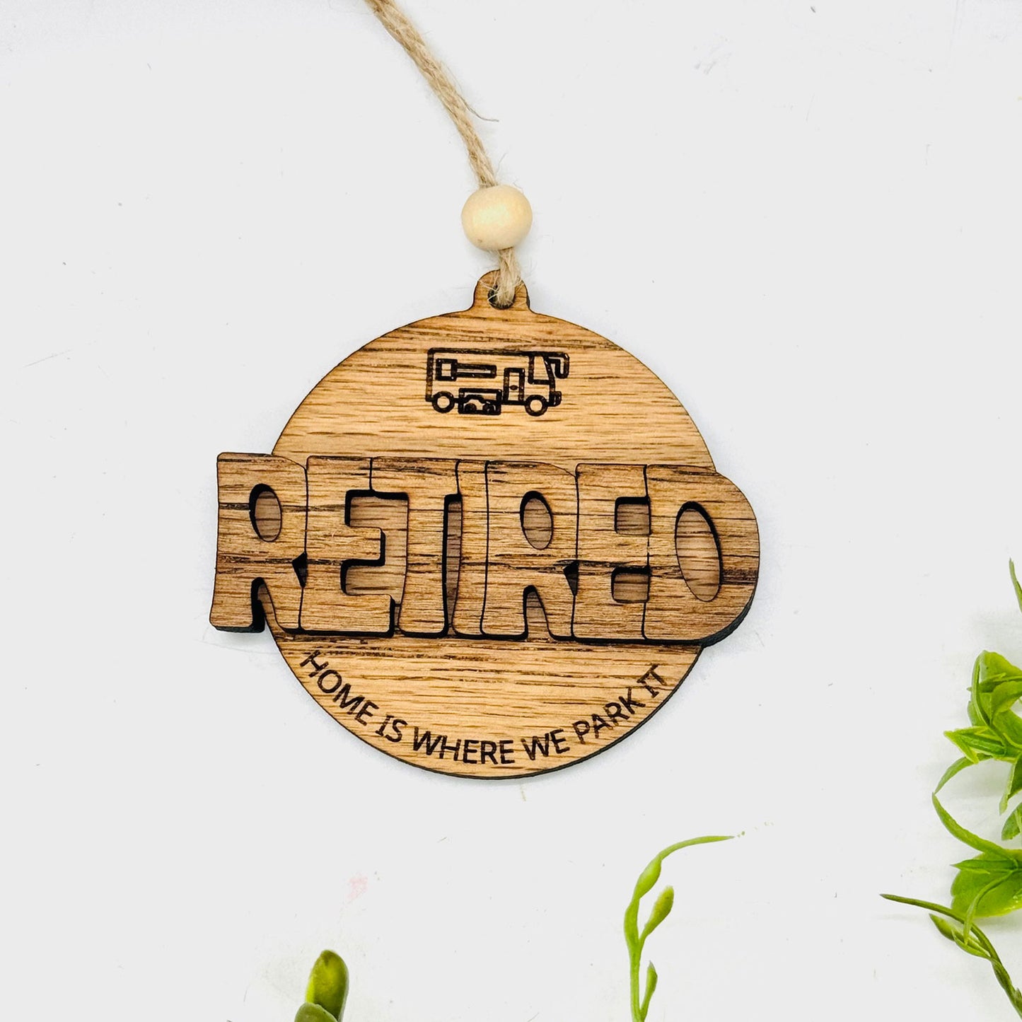 Home is Where We Park It RV Car Charm Ornament