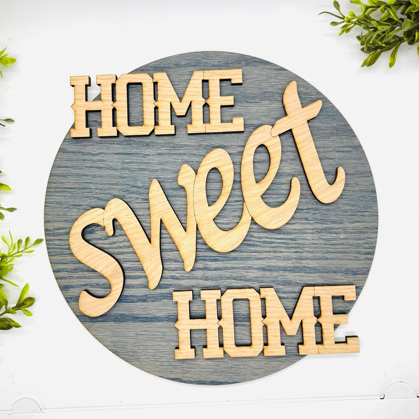Home Sweet Home Round Sign Layered Farmhouse Decor