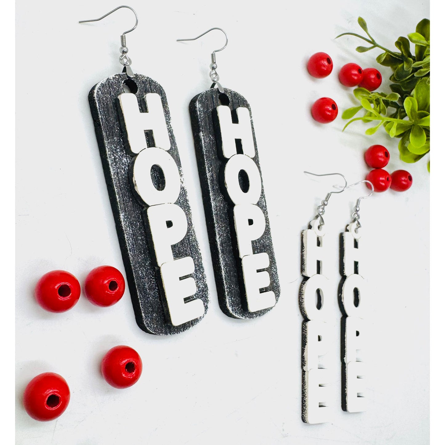 Hope Christmas Earrings (Set of 2) - Glowforge